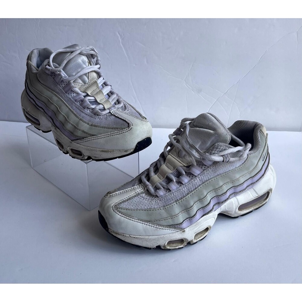 Nike Air Max 95 White Lavender Youth 4.5Y Sneakers